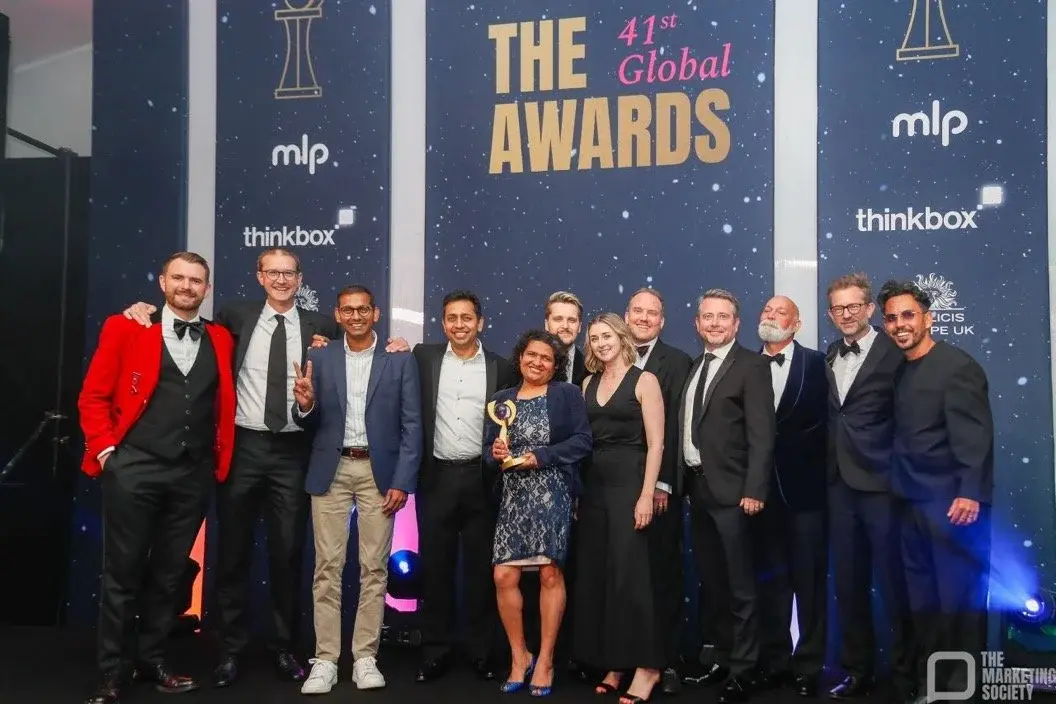 Lebara team celebrating its Holistic Growth Story Award