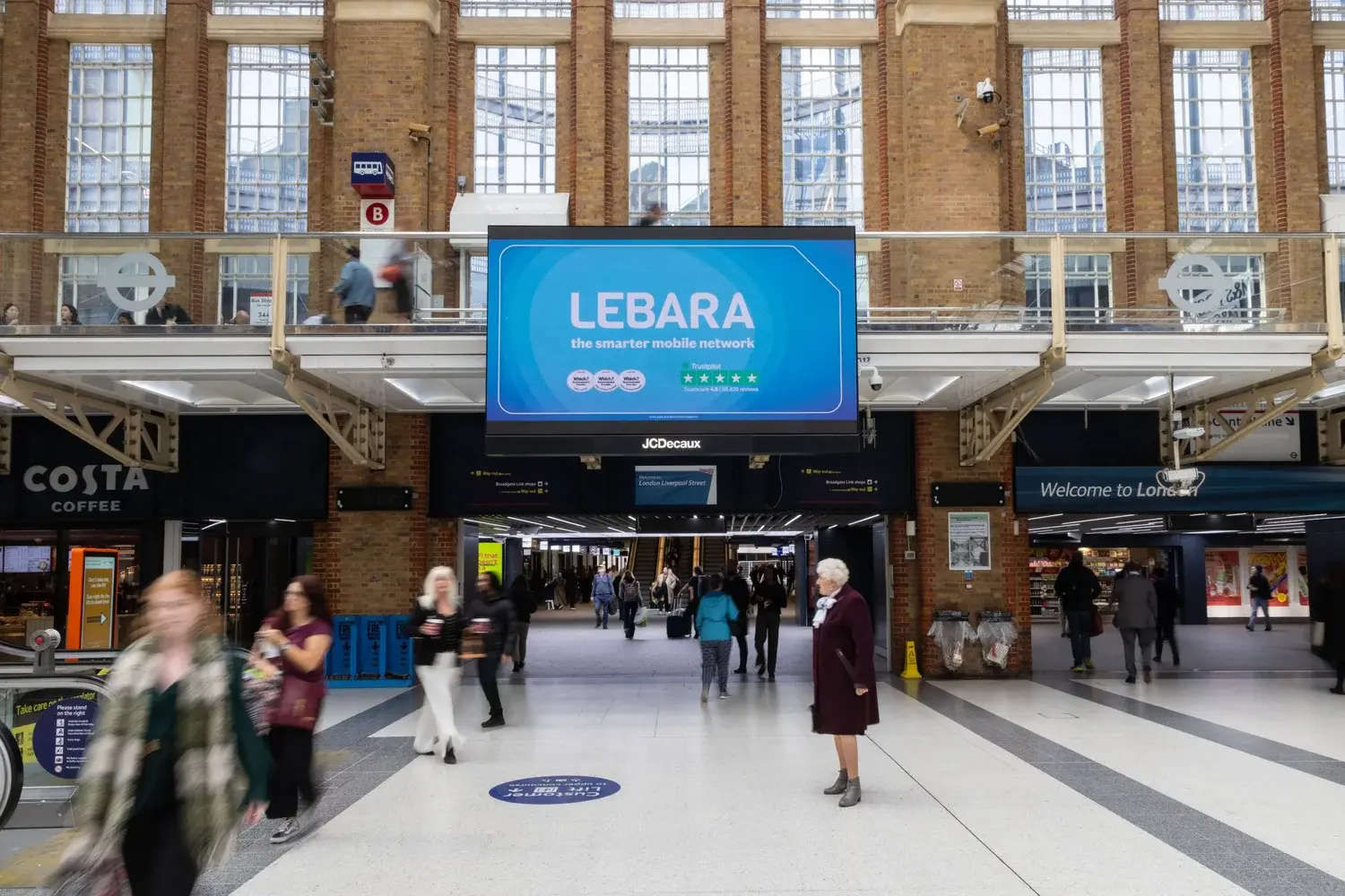 Lebara Great Signal Fast Data outdoor campaign in London, placement 7