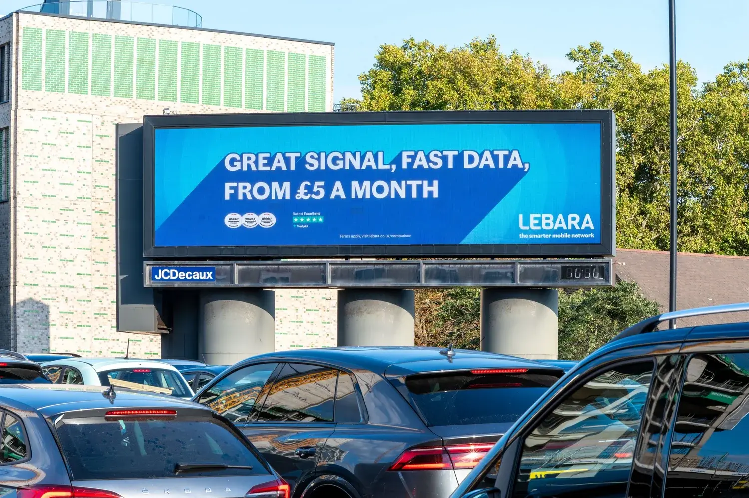 Lebara Great Signal Fast Data outdoor campaign in London, placement 13